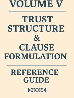 Volume V Trust Structure & Clause Formulation Reference Guide